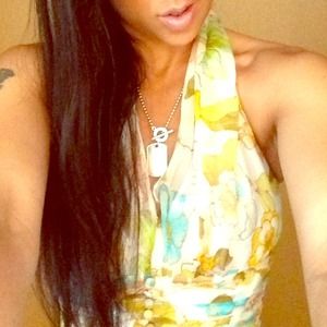 Maggy London | floral chiffon dress