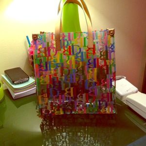 Dooney & Bourke Clear rainbow tote