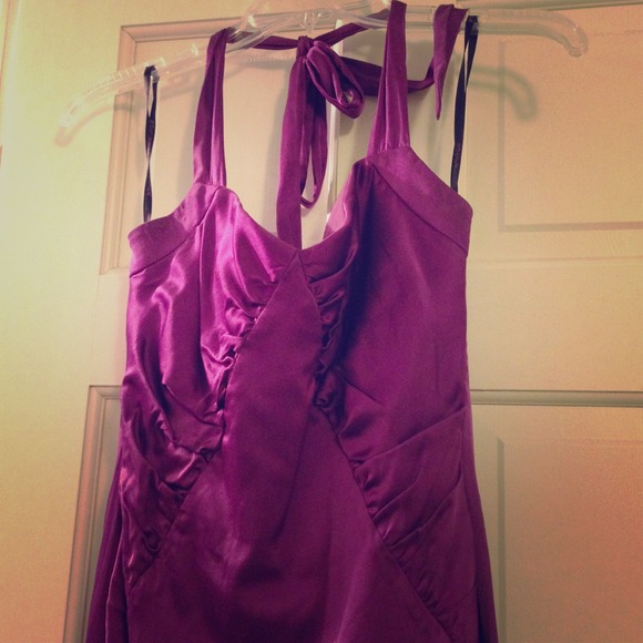 Betsy Johnson size 8 silk purple cocktail dress