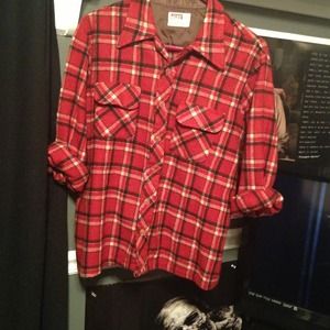 Wool red flannel