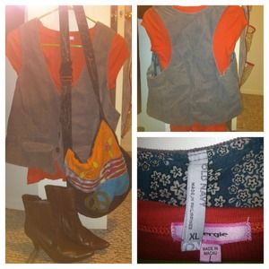 💰BNWOT Tan Racerback Corduroy Vest