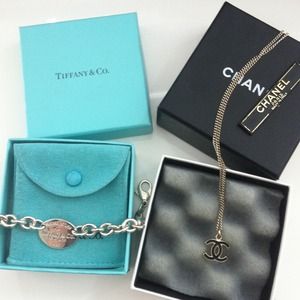 Bundle. Tiffany & Co bracelet and Chanel necklace.
