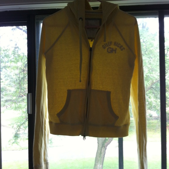 Pale yellow zip up