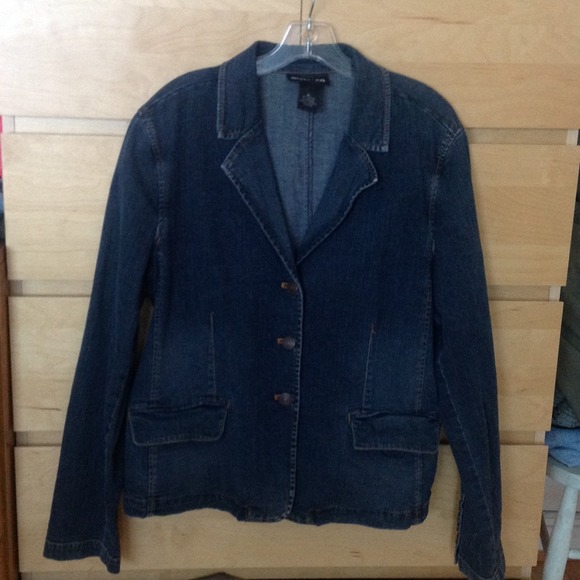 Style & Co. Jackets & Blazers - Style & Co Denim Blazer XL OBO