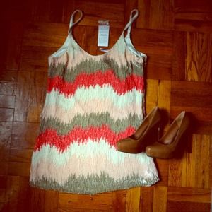 **Price Reduced**Parker Zig Zag Sequin Dress