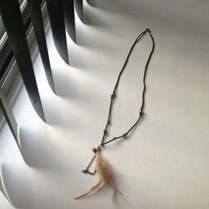Feather Suede necklace