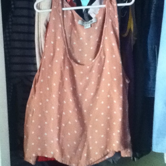 Polka dot peach shirt