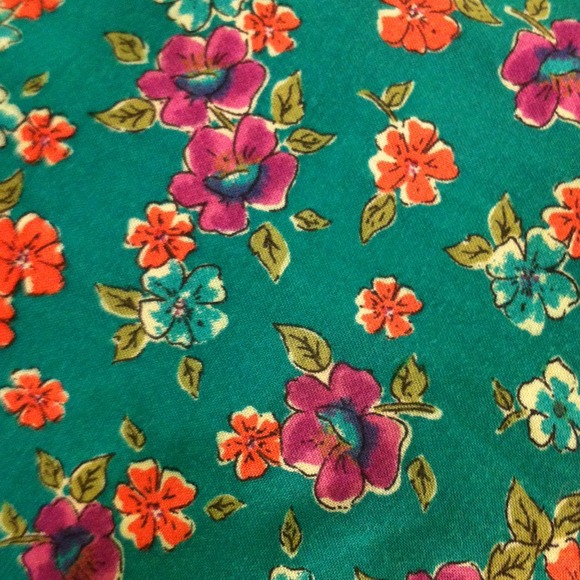 Teal Floral Baby Dress - Picture 3 of 3