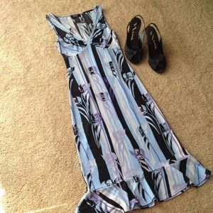 BCBG purple flower print dress