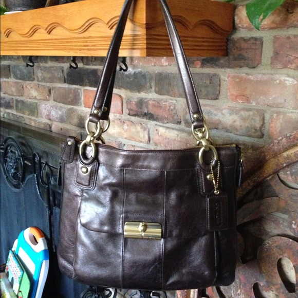 Kristin Metallic Leather North-South Zip Tote