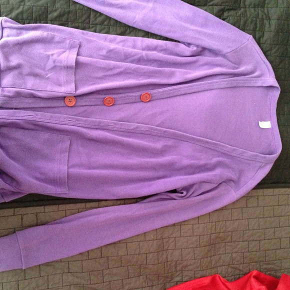 Purple button cardigan