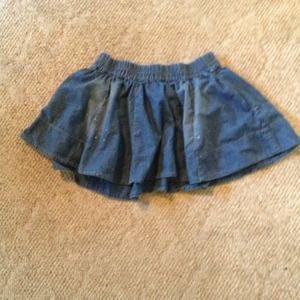 Cute vanilla star denim skirt