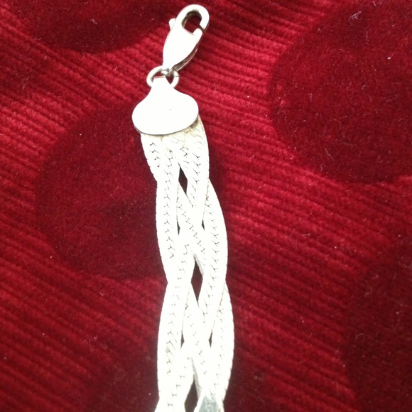 Beautiful braided sterling silver bracelet.