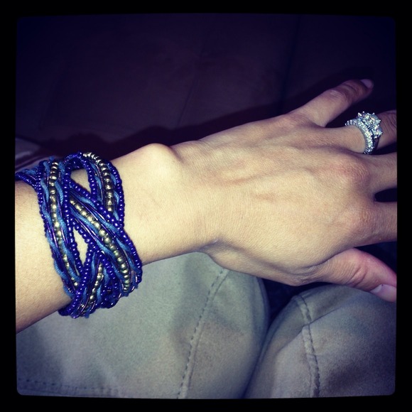 Purple beaded bracelet
