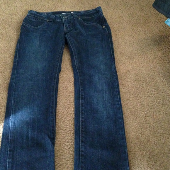 Dark blue denim jeans