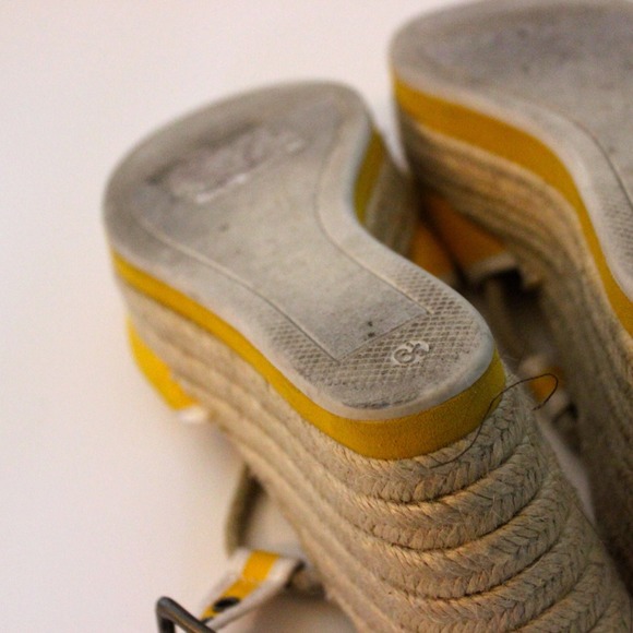 NW Light Mustard Yellow Slingback Wedge Sandal - Picture 4 of 4