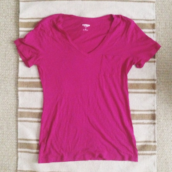 SOLD - Express Sexy Basics V-Neck Pocket Tee