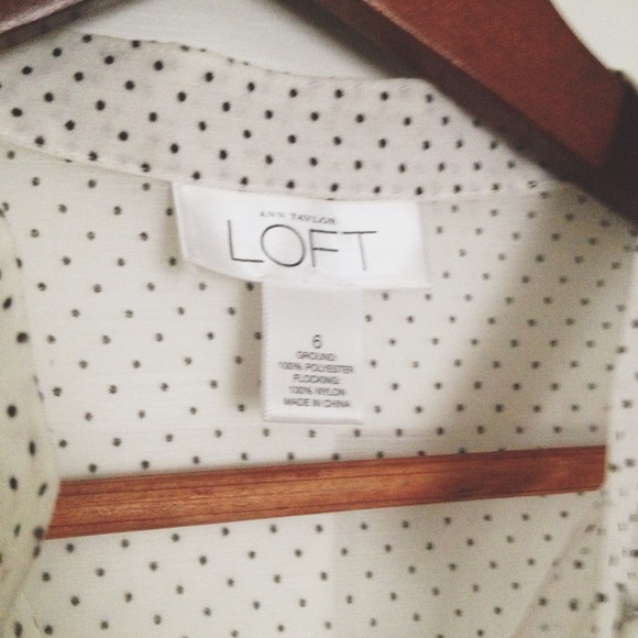 SOLD - Loft Sheer Polkadot Blouse - Picture 4 of 4