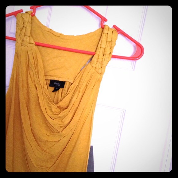 💥SOLD💥Mossimo Yellow Braided Racerback Top