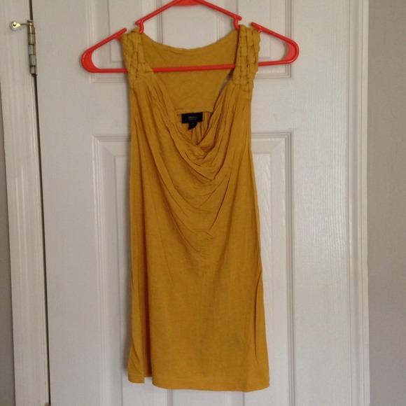 💥SOLD💥Mossimo Yellow Braided Racerback Top - Picture 2 of 4