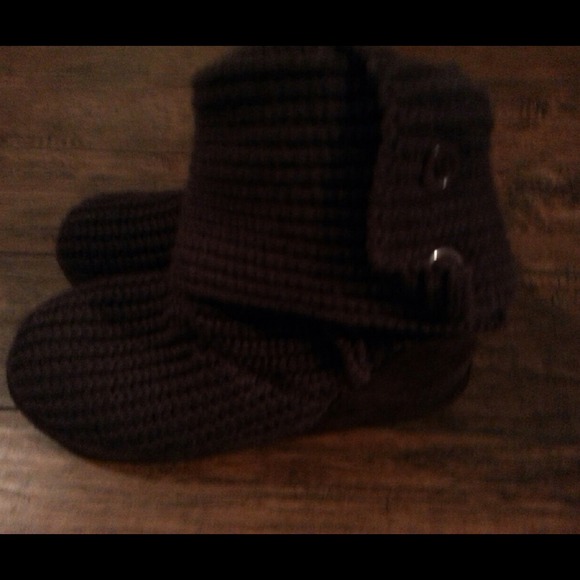 Brown crochet boots size 7.5-8
