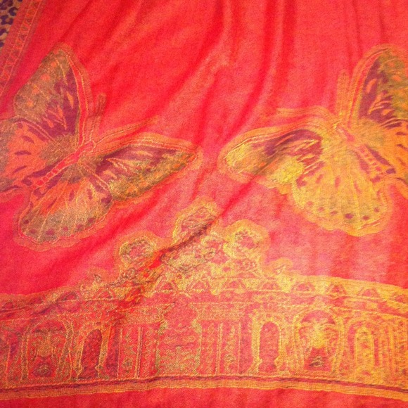 Red /orange pashmina scarf