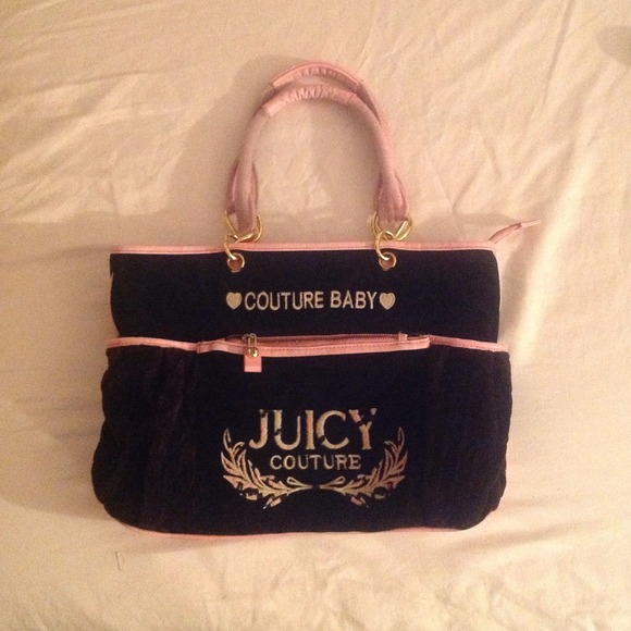 Juicy Couture Pink Velour Diaper Bag