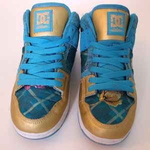 LIMITED EDITION DC Aqua Patterned Hi Shoes