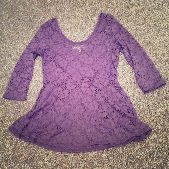 Lace peplum top - Picture 1 of 1