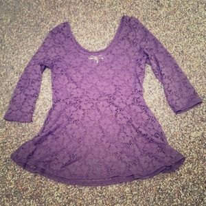 Lace peplum top