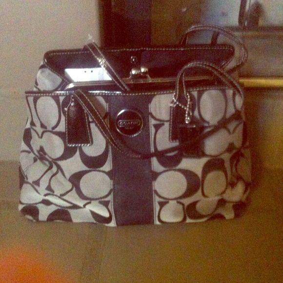 Coach Handbags - Black and grey Coach bag