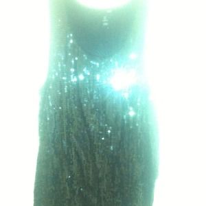Short sequined black dress from h&m