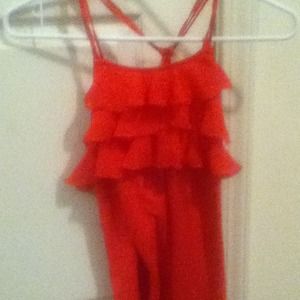 Pink flowy  tank top.