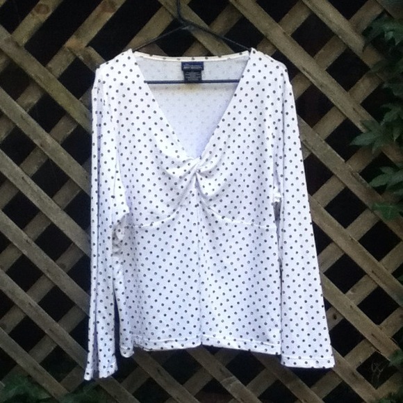 🚫SOLD on eBay🚫Black/White Polka Dot Blouse