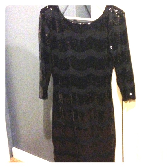 Black dress with sequence