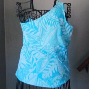 Bright one shoulder top