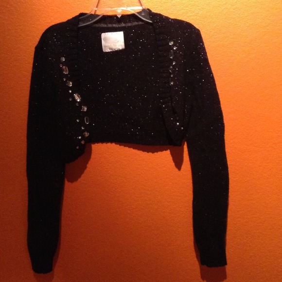 Dressy black shrug