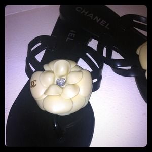 Chanel Camellia Jelly Sandals