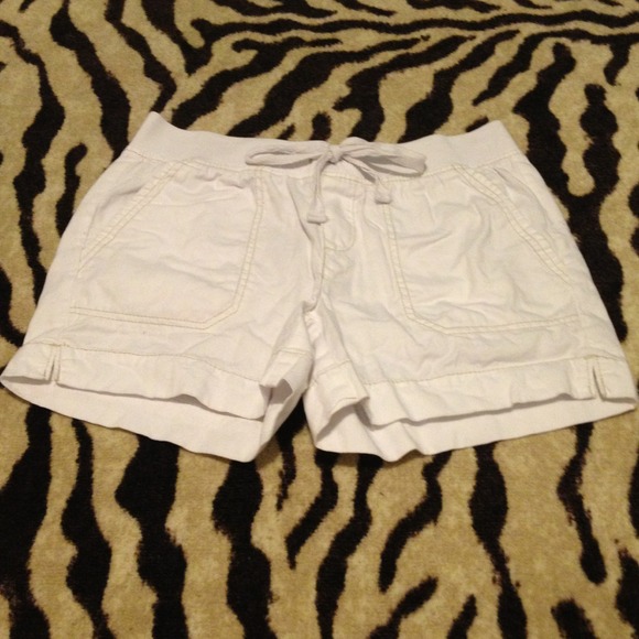 White Casual Shorts.
