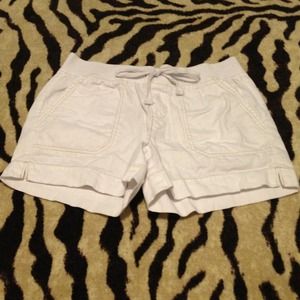 White Casual Shorts.