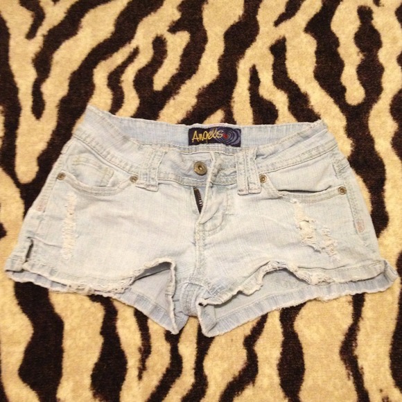 Baby Blue Booty Shorts - Picture 1 of 4