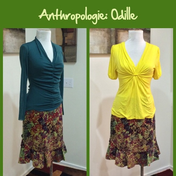 Anthropologie Dresses & Skirts - Anthro Cotton Ruffle Back Skirt by Odille