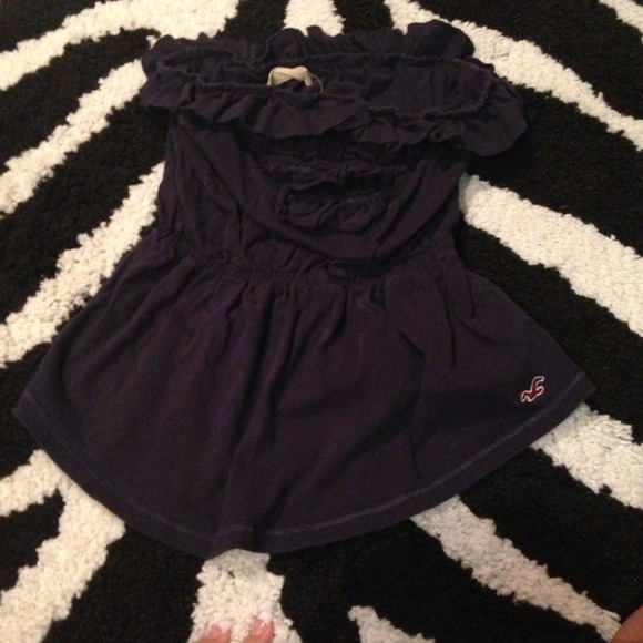 Hollister ruffle tube top