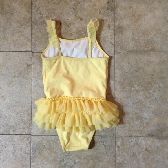 💘 Yellow Bathing Suit with Ruffles 💘 - Picture 2 of 2