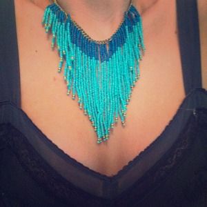 Beaded two-tone "Chestplate" necklace