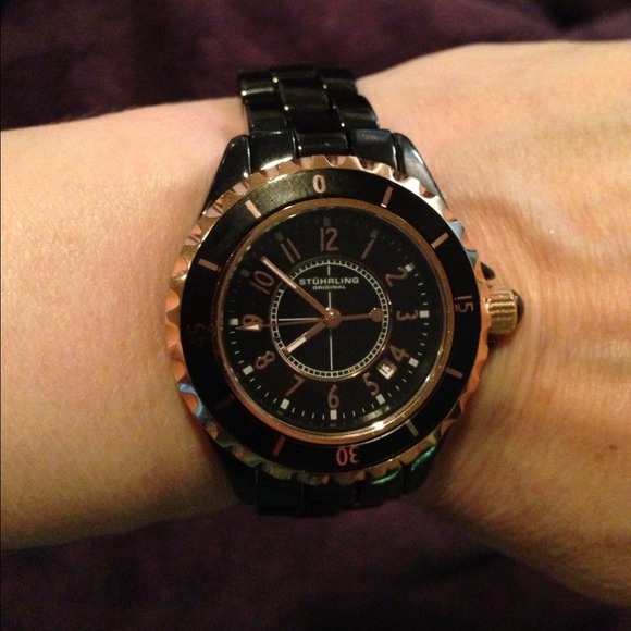 Black & rose gold women\'s watch main image 4