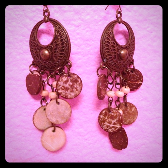 Brown Dangling Earrings