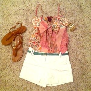 NWOT Semi Sheer Floral top