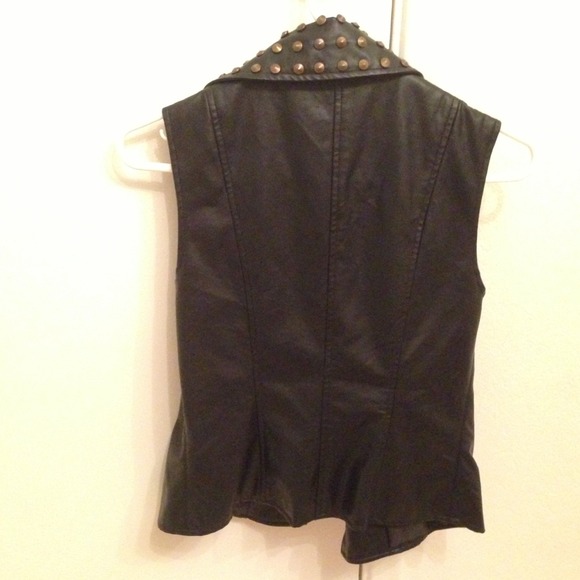 Black studded biker vest from XXI - Picture 2 of 2