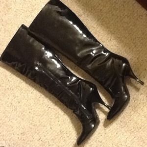 BCBGirls patent leather knee high boots